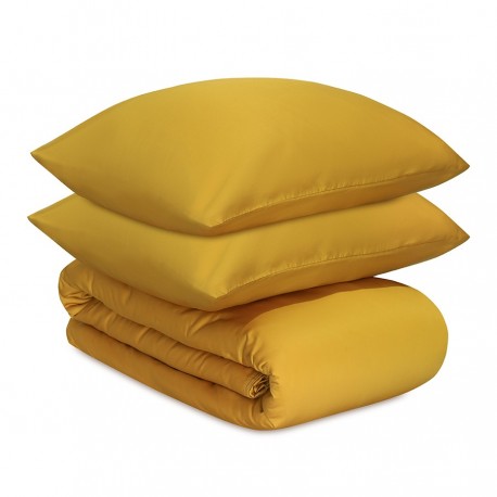 Комплект постельного белья из премиального сатина горчичного цвета из коллекции essential, 200х220 см
