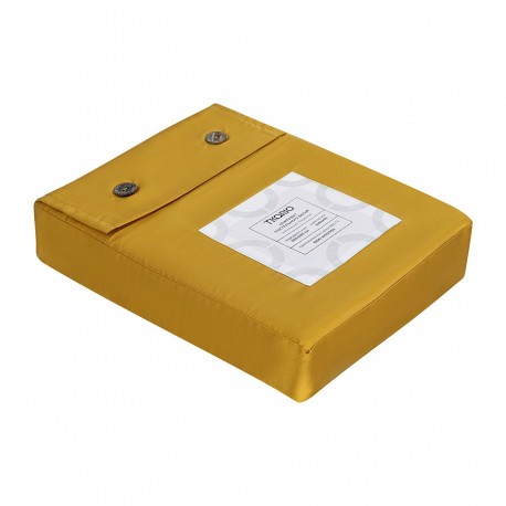 Комплект постельного белья из премиального сатина горчичного цвета из коллекции essential, 200х220 см