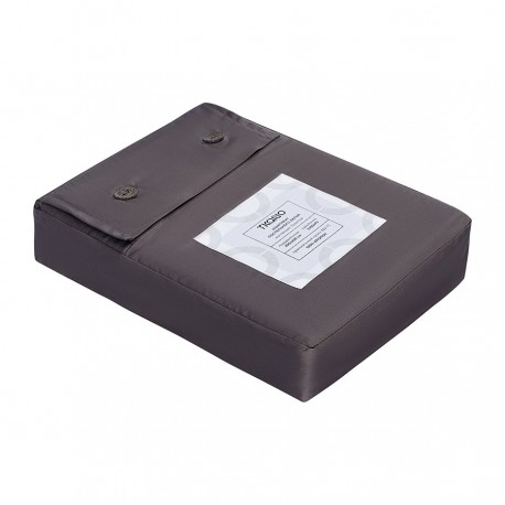 Комплект постельного белья из премиального сатина темно-серого цвета из коллекции essential, 200х220 см