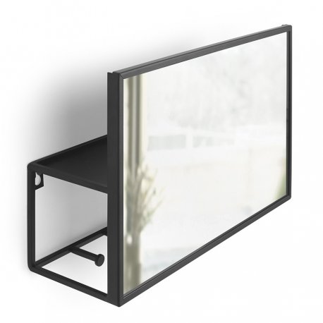 Зеркало-органайзер cubiko, 20,3x10,6x32 см, черное