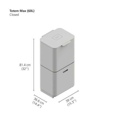 Контейнер для мусора с двумя баками totem max, 60 л, графит