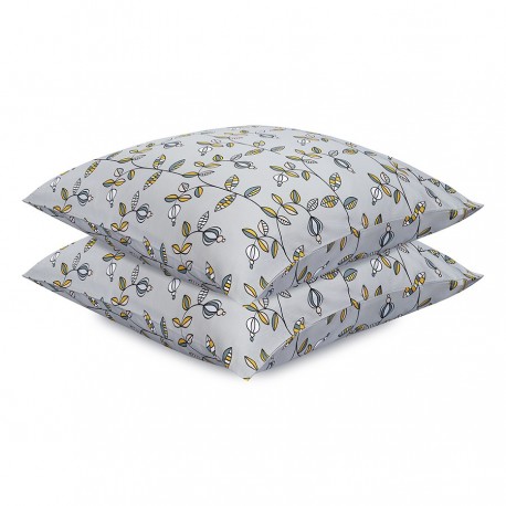 Набор наволочек "Ягоды тайги" из премиального сатина из коллекции russian north, 70х70 см