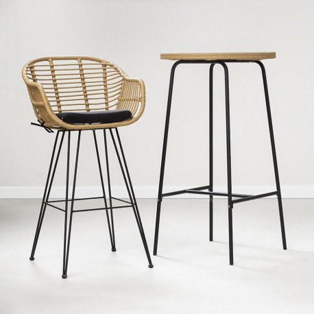 Стул барный vetle bent, ротанг