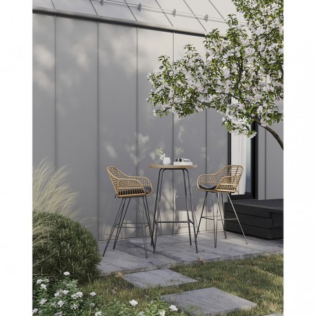 Стул барный vetle bent, ротанг