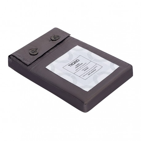 Набор наволочек из премиального сатина темно-серого цвета из коллекции essential, 50х70 см