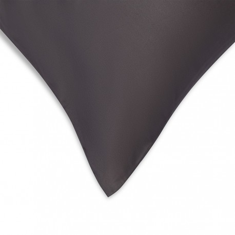 Набор наволочек из премиального сатина темно-серого цвета из коллекции essential, 70х70 см