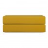Простыня на резинке из премиального сатина горчичного цвета из коллекции essential, 160х200х30 см