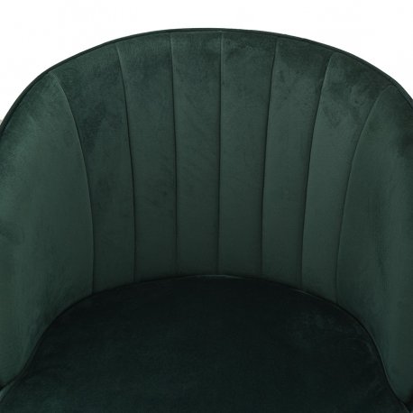Кресло coral, велюр, темно-зеленое