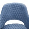Кресло burgos, велюр, голубое