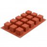 Форма силиконовая для приготовления пирожных cube, 17,6х29,8 см, 630 мл