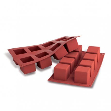 Форма силиконовая для приготовления пирожных cube, 17,6х29,8 см, 1 л