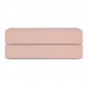 Простыня на резинке из премиального сатина цвета пыльной розы из коллекции essential, 180х200х30 см