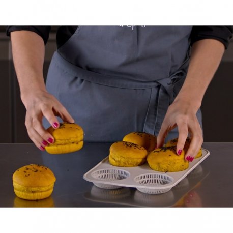 Форма силиконовая для приготовления булочек и пирожных burger bread, 20х30 см