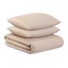 Комплект постельного белья из премиального сатина бежевого цвета из коллекции essential, 200х220 см