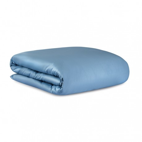 Комплект постельного белья из премиального сатина джинсово-синего цвета из коллекции essential, 150х