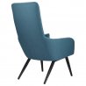 Кресло с подставкой для ног и подушкой bridjet, рогожка, серо-голубое