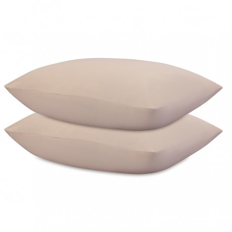 Набор наволочек из премиального сатина бежевого цвета из коллекции essential, 50х70 см