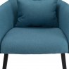 Кресло с подставкой для ног и подушкой bridjet, рогожка, серо-голубое
