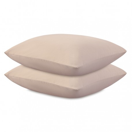 Набор наволочек из премиального сатина бежевого цвета из коллекции essential, 70х70 см