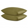 Набор наволочек из премиального сатина оливкового цвета из коллекции essential, 50х70 см