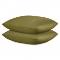 Набор наволочек из премиального сатина оливкового цвета из коллекции essential, 70х70 см