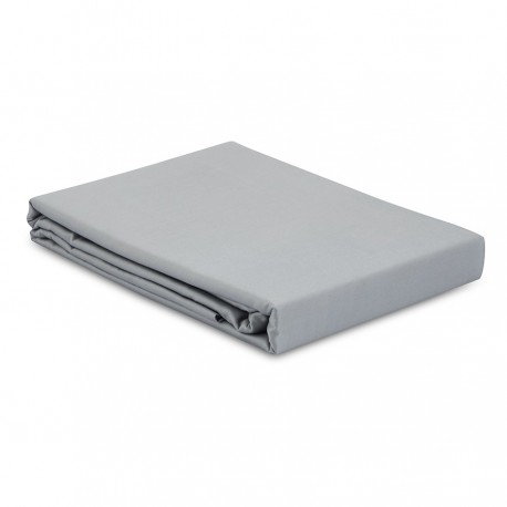 Простыня из премиального сатина светло-серого цвета из коллекции essential, 240х270 см