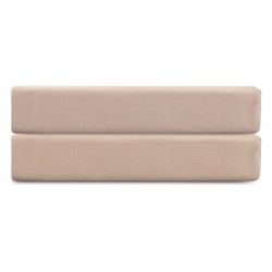 Простыня на резинке из премиального сатина бежевого цвета из коллекции essential, 160х200х30 см