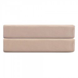 Простыня на резинке из премиального сатина бежевого цвета из коллекции essential, 200х200х30 см