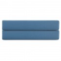 Простыня на резинке из премиального сатина джинсово-синего цвета из коллекции essential, 160х200х30