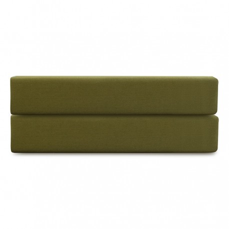 Простыня на резинке из премиального сатина оливкового цвета из коллекции essential, 180х200х30 см