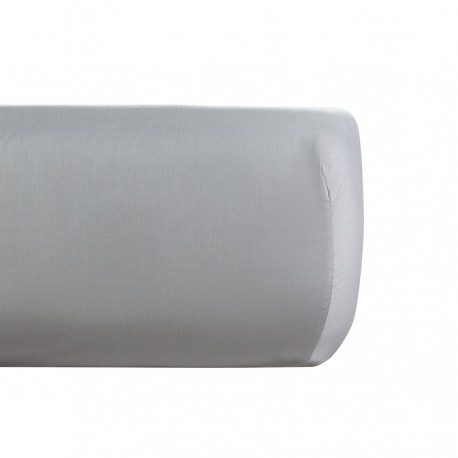 Простыня на резинке из премиального сатина светло-серого цвета из коллекции essential, 160х200х30 с