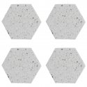 Набор из 4 подставок из камня elements hexagonal 10 см