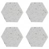 Набор из 4 подставок из камня elements hexagonal 10 см