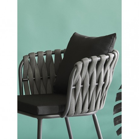 Стул braid, серый/черный