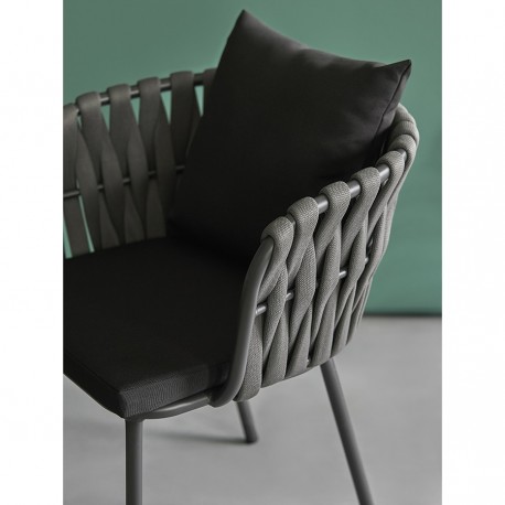 Стул braid, серый/черный