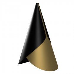 Плафон cornet, D13,4 см, черно-золотистый