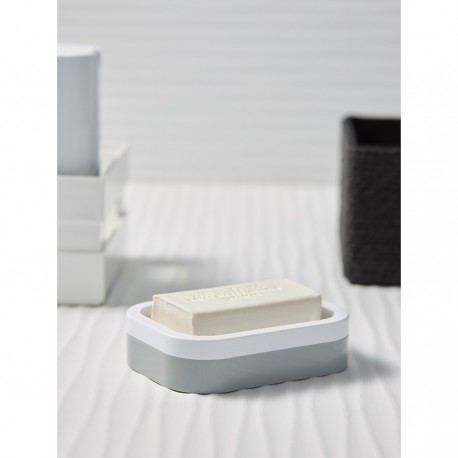 Мыльница tyer, белая/серая