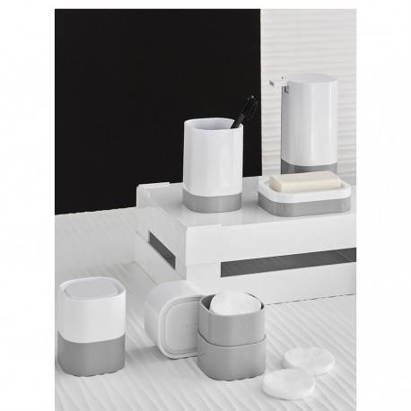 Стакан для зубных щеток tyer, 470 мл, белый/серый