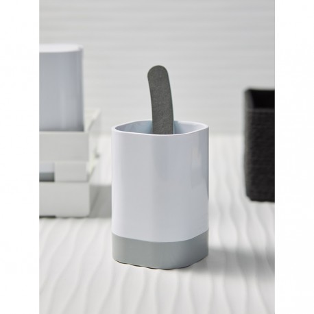 Стакан для зубных щеток tyer, 470 мл, белый/серый