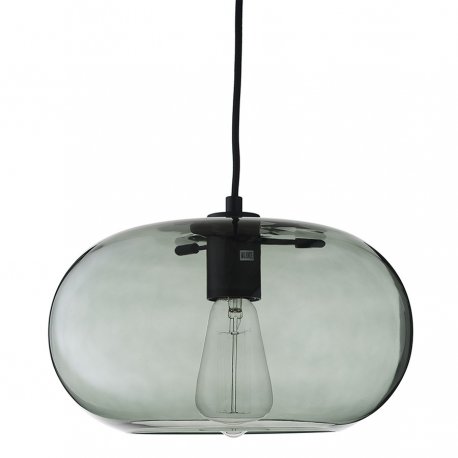 Лампа подвесная kobe, 17хD30 см, зеленое дымчатое стекло, черный цоколь