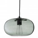 Лампа подвесная kobe, 17хD30 см, зеленое дымчатое стекло, черный цоколь