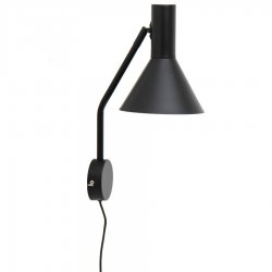 Лампа настенная lyss, 42хD18 см, черная матовая