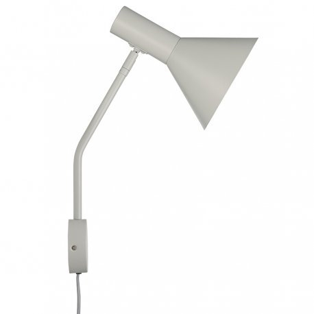 Лампа настенная lyss, 42хD18 см, светло-серая матовая
