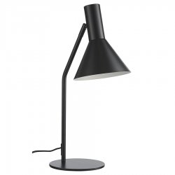 Лампа настольная lyss, 50х25хD18 см, черная матовая