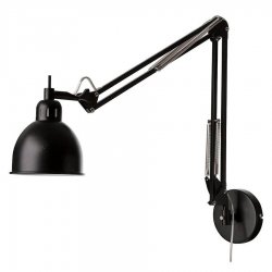 Лампа настенная job, 55/75хD13,5 см, черная матовая