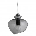 Лампа подвесная grace, 25хD21 см, дымчатое стекло, черный цоколь