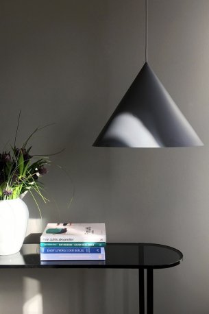 Лампа подвесная benjamin xl, 35хD46 см, черная матовая, черный шнур
