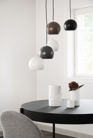 Лампа подвесная ball, 33хD40 см, черная матовая, черный шнур