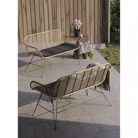 Кушетка vetle bent, 125х68х81 см, ротанг