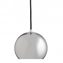 Лампа подвесная ball, 16хD18 см, хром в глянце, черный шнур